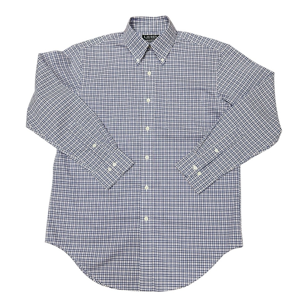 Ralph Lauren Shirt Men's 15 1/2  32/33  Dress Shirt Button Down Blue Red Plaid